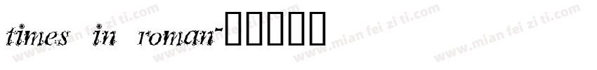 times in roman字体转换